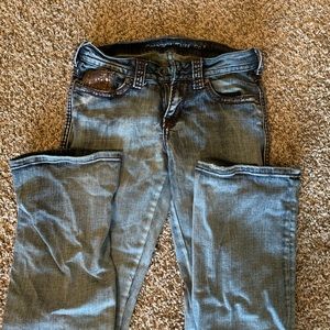 Cowgirl Tuff Brown Sequins Jeans Sz 26x35